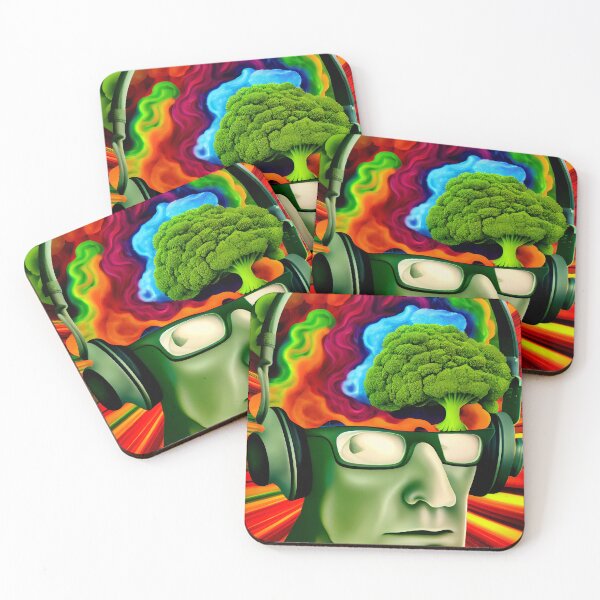Item preview, Dr.•Brócoli Cosmic Space DJ - Psychedelic Funk Colourful Broccoli Music Brain designed and sold by ga-arts.