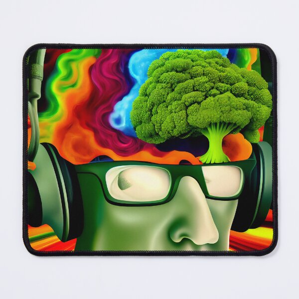 Item preview, Dr.•Brócoli Cosmic Space DJ - Psychedelic Funk Colourful Broccoli Music Brain designed and sold by ga-arts.