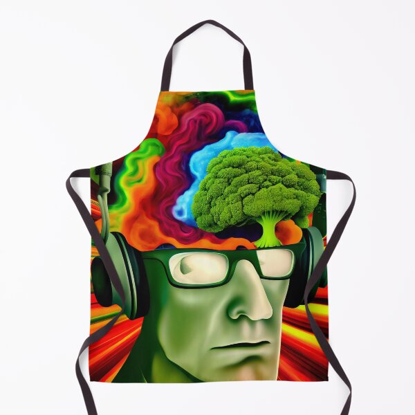 Item preview, Dr.•Brócoli Cosmic Space DJ - Psychedelic Funk Colourful Broccoli Music Brain designed and sold by ga-arts.