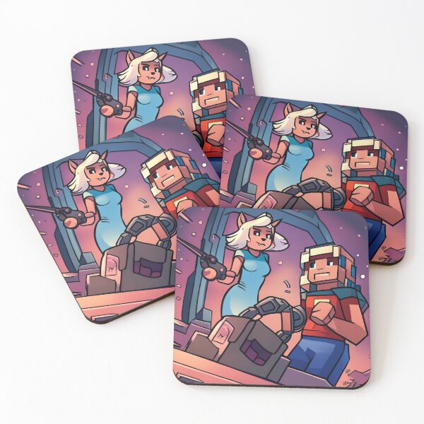 Item preview, Vector illustration of a girl with a gun and a robot in a spaceship designed and sold by LooperSDart.
