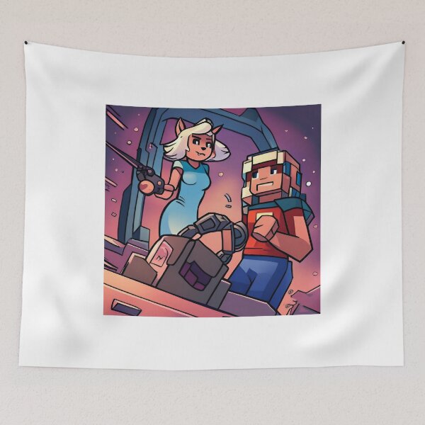 Item preview, Vector illustration of a girl with a gun and a robot in a spaceship designed and sold by LooperSDart.