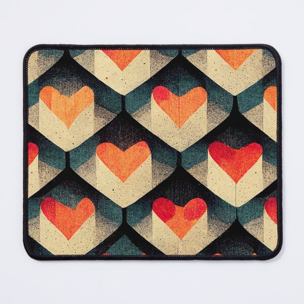 Item preview, Geometric hearts all over print designed and sold by wickedsticker.