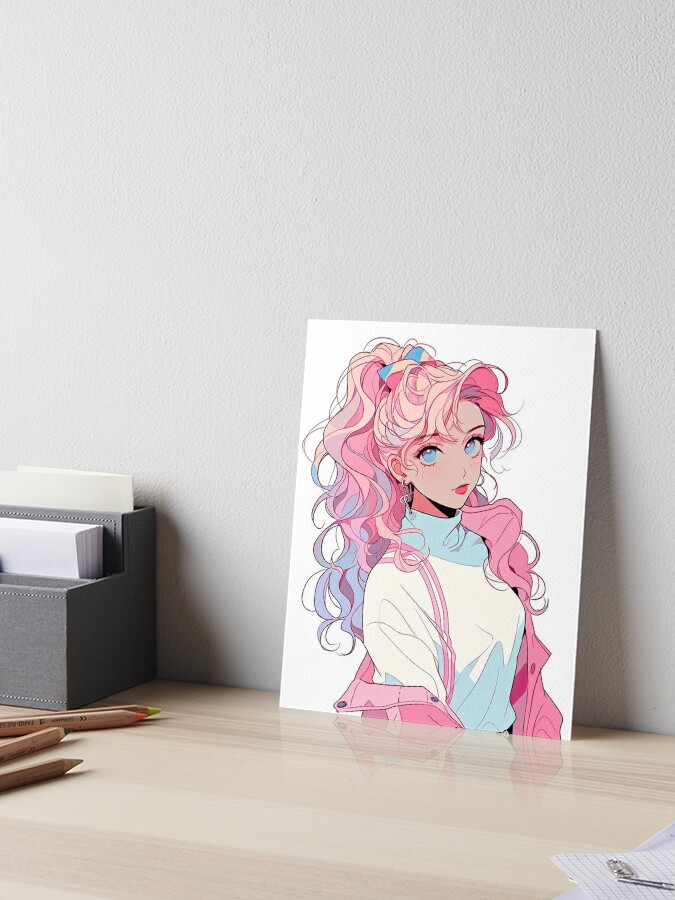 Pastel Pink Retro Anime Art (Used inpaint on Faces) : r