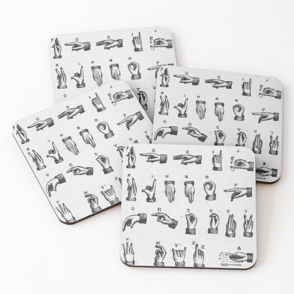 Item preview, Vintage style ASL alphabet designed and sold by ObviouslyCloe.
