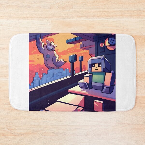 Item preview, cartoon character in a spaceship on the background of the city designed and sold by LooperSDart.