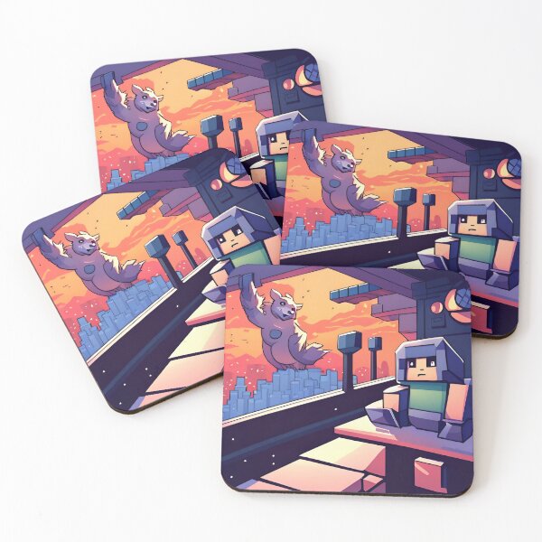 Item preview, cartoon character in a spaceship on the background of the city designed and sold by LooperSDart.