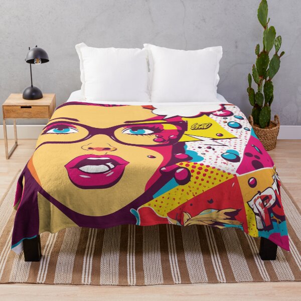 Item preview, Beautiful woman with glasses pop art designed and sold by juancbp60.