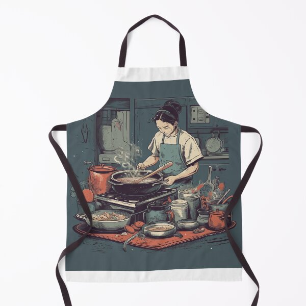 Item preview, Japanese Chef Cooking a Sizzling Meal designed and sold by AnimeGearHub.