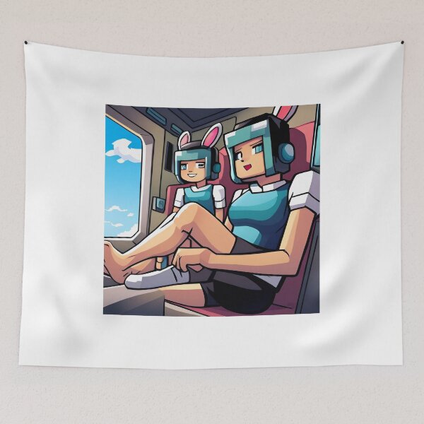 Item preview, boy and a girl in an airplane seat. designed and sold by LooperSDart.