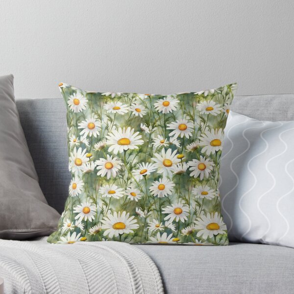 Item preview, Oxeye Daisy watercolor floral pattern designed and sold by ZolwPodroznik.