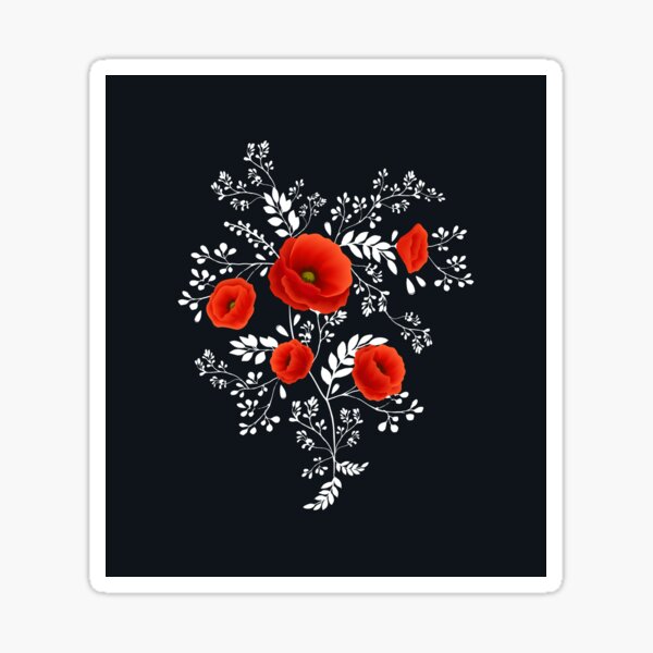 Coquelicot graphic Sticker