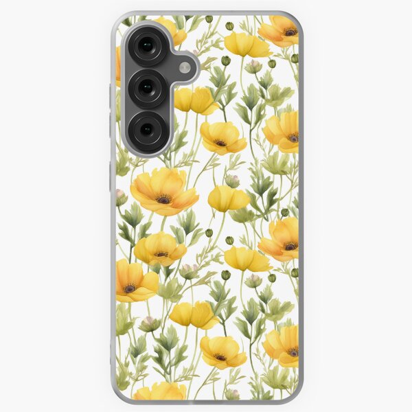 Item preview, Buttercup watercolor floral pattern designed and sold by ZolwPodroznik.