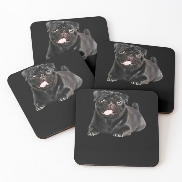 Item preview, Perro pug negro, amor perros pug designed and sold by Logiamerch.