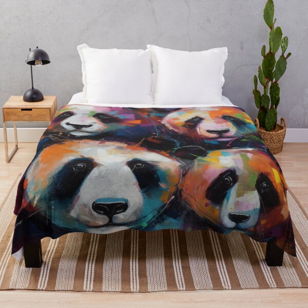Item preview, Cute Colourful Pandas Contemporary Abstract Art | Panda Lovers designed and sold by JFFStore.