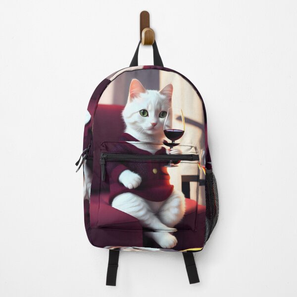 Item preview, Cat Drinking Wine - Modern Digital Art designed and sold by Ai-michiart.
