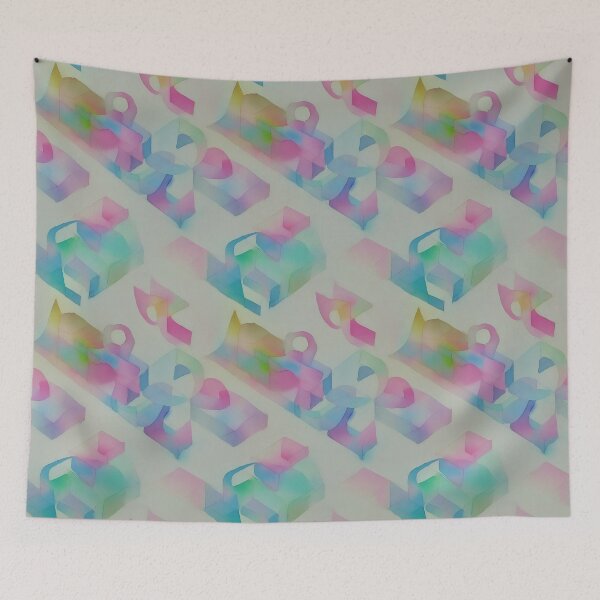 Item preview, Elegant Watercolor Pattern with Geometric Forms designed and sold by Girly-Universe.