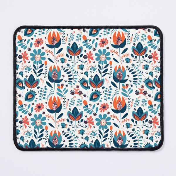 Item preview, Scandinavian folk art flowers, floral pattern designed and sold by ZolwPodroznik.