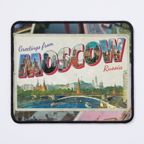 Item preview, Greetings from Moscow in Russia Vintage style retro souvenir designed and sold by DeveloperProp0.