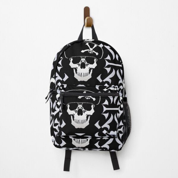 Item preview, Pirate Legacy - White Jolly Roger Against Black Background Pattern designed and sold by mrtom414.