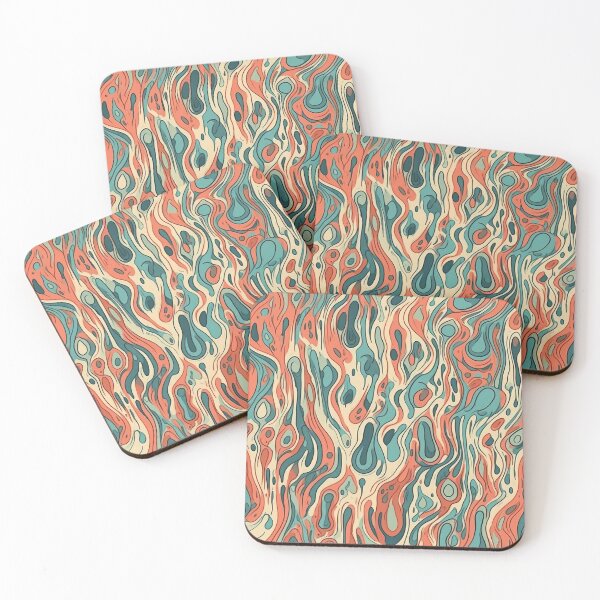 Item preview, Abstract blue and orange paint pattern designed and sold by Pedro Wolff.