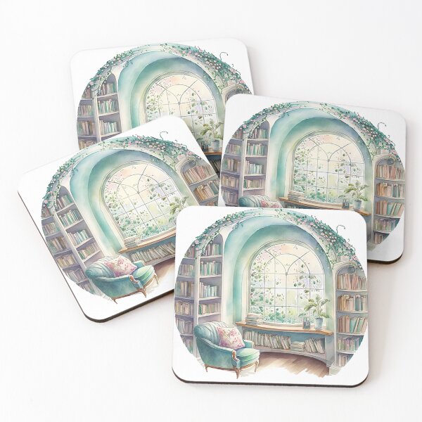 Item preview, Watercolor Cozy Reading Corner  designed and sold by DreamiDreams.