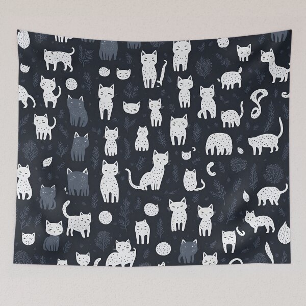 Item preview, Cat miaw Pattern 3  designed and sold by AeonGraphic.