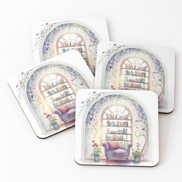 Item preview, Watercolor Cozy Reading Corner  designed and sold by DreamiDreams.