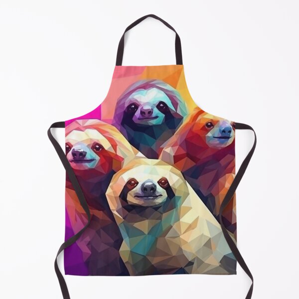 Item preview, Cute Colorful Sloths Polygonal Art | Lazy Sloth wildlife designed and sold by JFFStore.