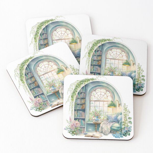 Item preview, Watercolor Cozy Reading Corner  designed and sold by DreamiDreams.