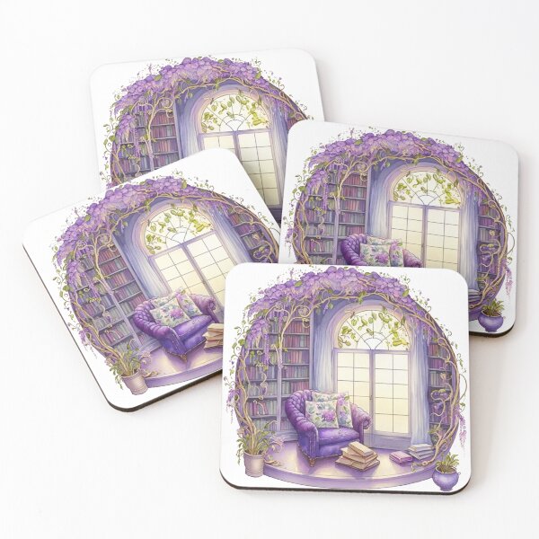 Item preview, Watercolor Cozy Reading Corner  designed and sold by DreamiDreams.