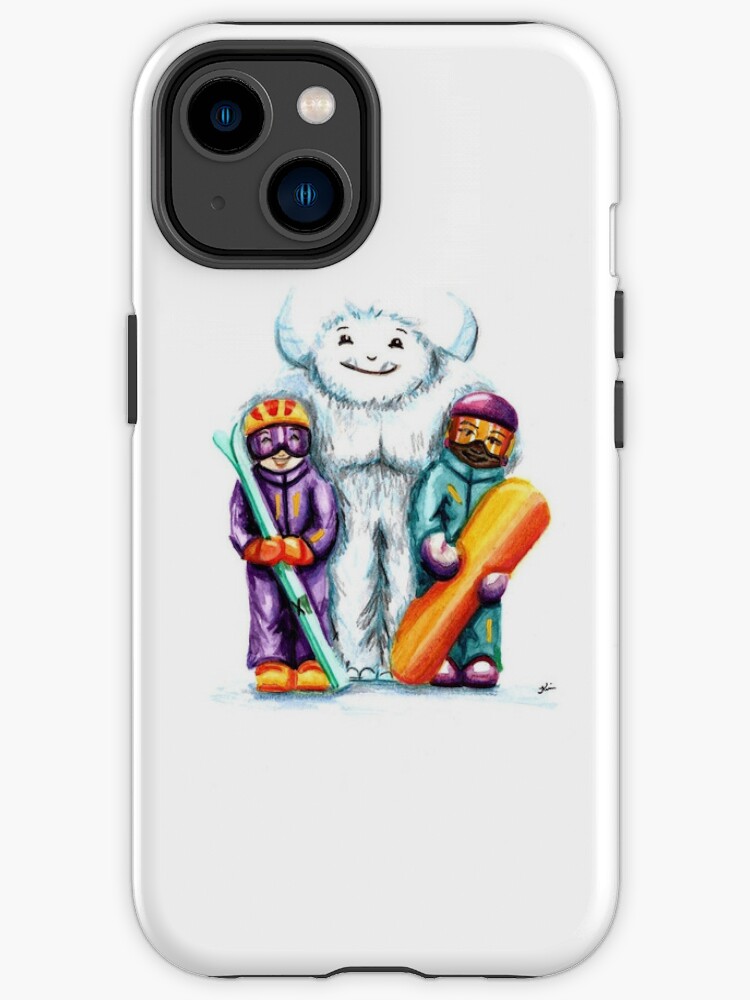 iPhone Case, Yeti Skier and Boarder designed and sold by InspirebyKim