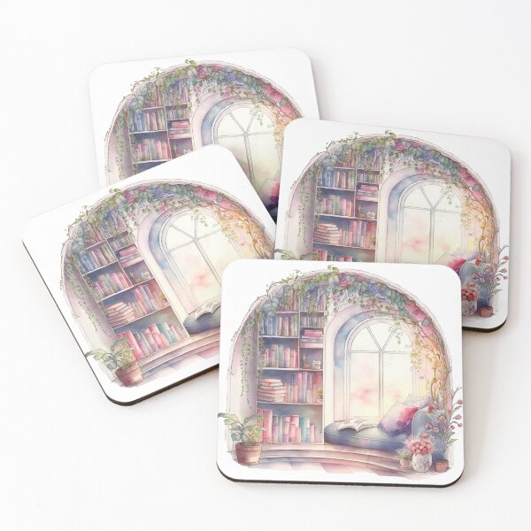 Item preview, Watercolor Cozy Reading Corner  designed and sold by DreamiDreams.
