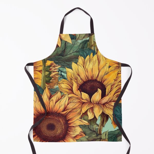 Item preview, Retro Watercolor Sunflowers designed and sold by GMMDESIGNS21.