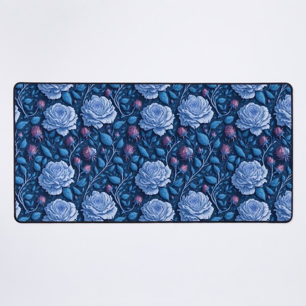 Item preview, Blue rose flowers seamless pattern designed and sold by VintageVib.