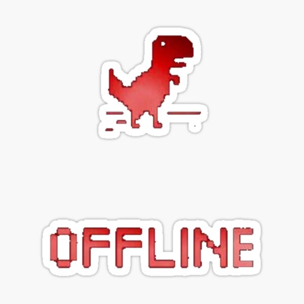 Chrome Dino T-Rex Offline Park - Sticker Mania