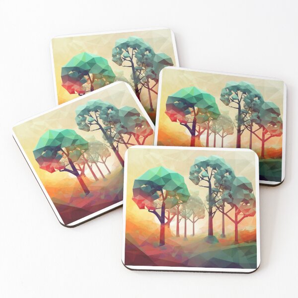 Item preview, Colourful Forest Polygonal Art  | Nature Lovers designed and sold by JFFStore.
