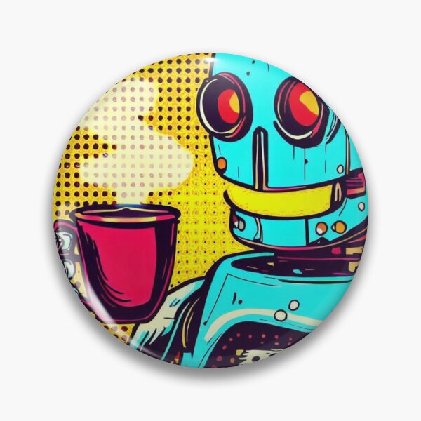 Item preview, Coffee Love by Robot in Space Artificial Intelligence Pop Art Style designed and sold by ShirtzTonight.
