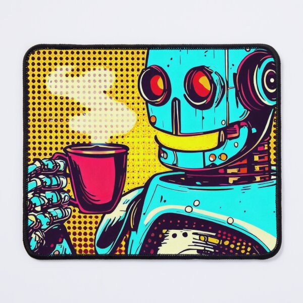 Item preview, Coffee Love by Robot in Space Artificial Intelligence Pop Art Style designed and sold by ShirtzTonight.