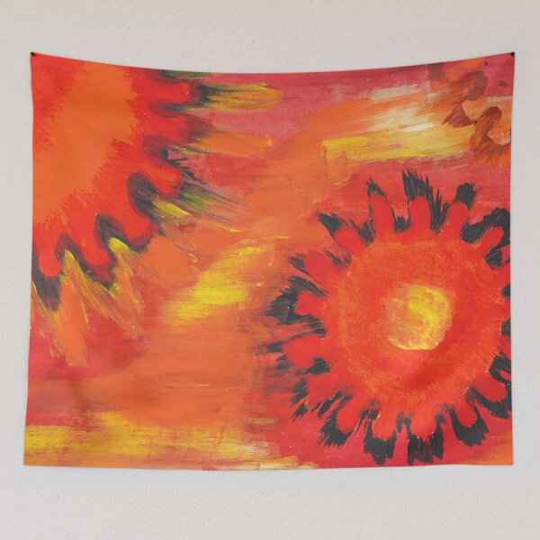 Item preview, Fire abstract art red orange pattern designed and sold by chuckletuckle.