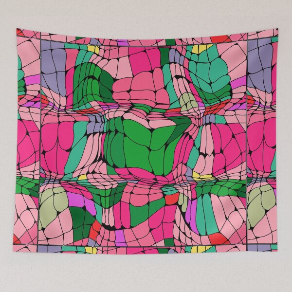 Item preview, Pink Green Mosaic designed and sold by Sejmen.