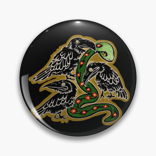 Item preview, Three Ravens Eating a Snake designed and sold by WhatWhatDesigns.
