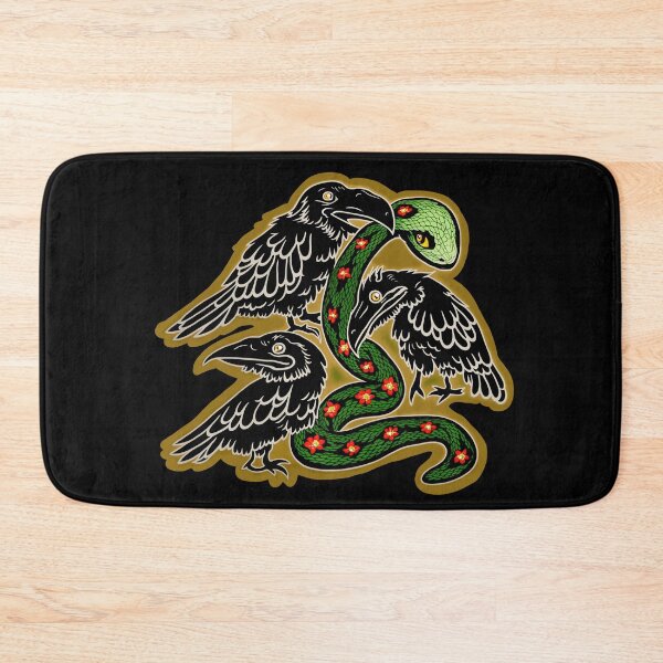 Item preview, Three Ravens Eating a Snake designed and sold by WhatWhatDesigns.