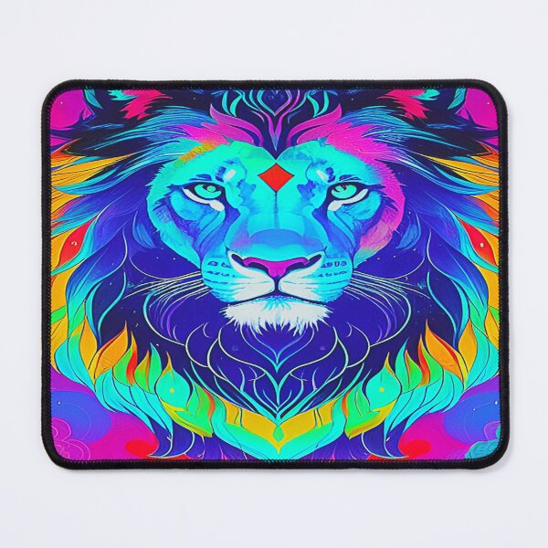 Item preview, Lion Head Art Multicolor Psychedelic Neon. designed and sold by Giulivo Store Graphic.