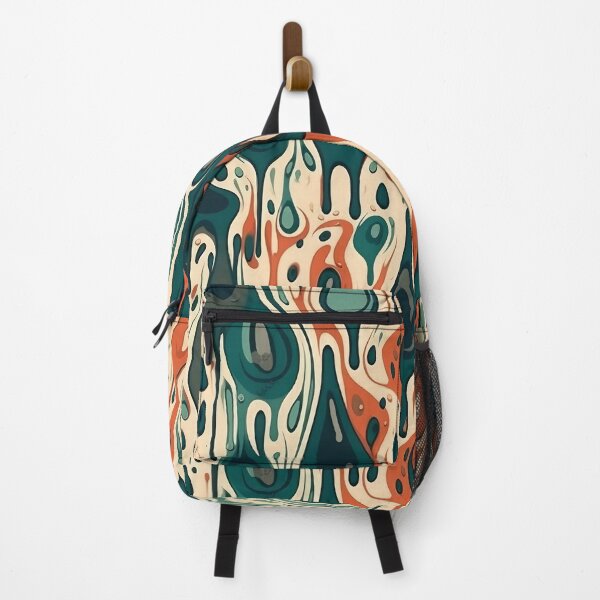 Item preview, Abstract teal and orange paint pattern designed and sold by Pedro Wolff.
