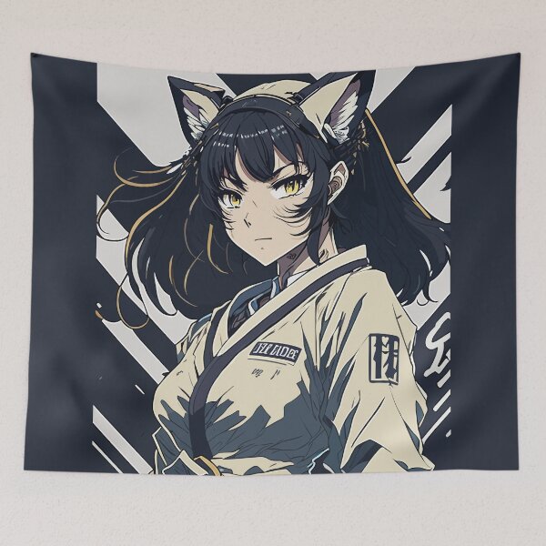 Aperçu de l'œuvre Catgirl BJJ Maître créée et vendue par ArcticWolf-Art.