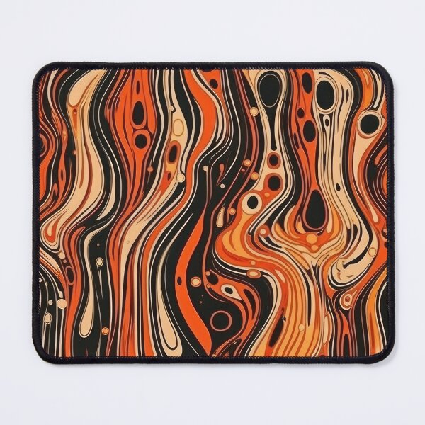 Item preview, Abstract orange and black paint pattern designed and sold by Pedro Wolff.