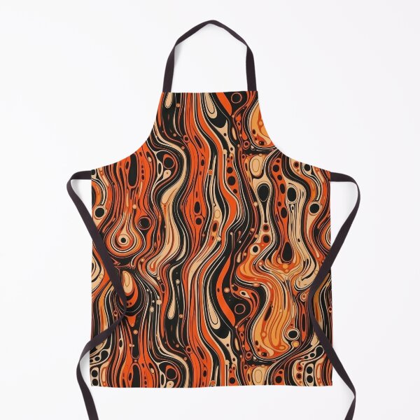 Item preview, Abstract orange and black paint pattern designed and sold by Pedro Wolff.