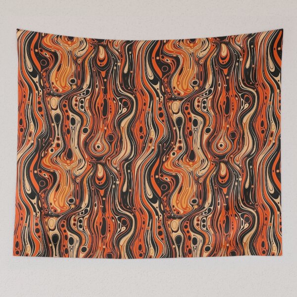 Item preview, Abstract orange and black paint pattern designed and sold by Pedro Wolff.