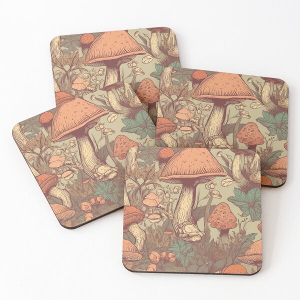 Item preview, Cottage core Retro 70s Mushrooms designed and sold by GMMDESIGNS21.
