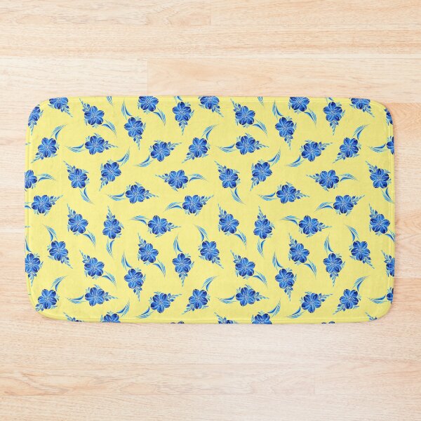 Item preview, Petrikyvka blue flowers. An interesting plant print for your creativity, for printing on things, on fabric designed and sold by Sunflower-7.